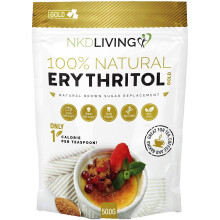 Erythritol Gold 500g by NKD Living - Natural Brown Sugar Alternative with Stevia