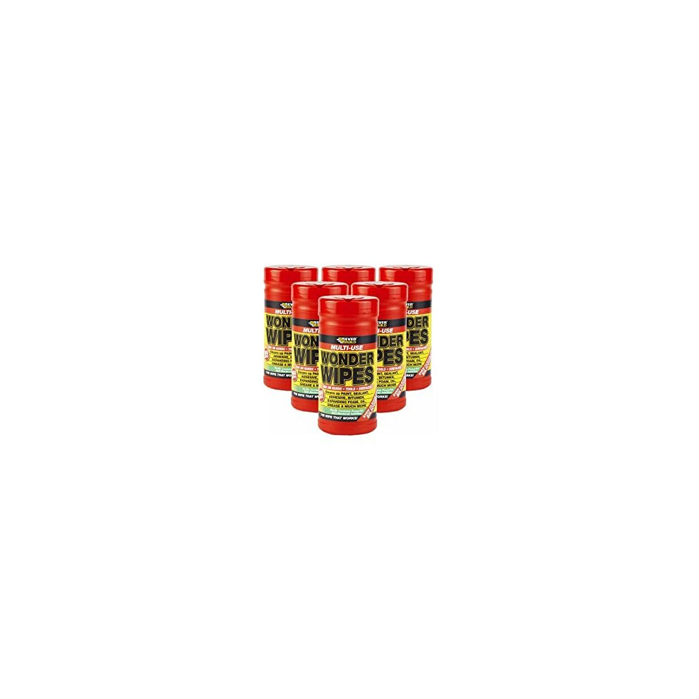 Everbuild WIPE80X6 Wonder Wipes, 6 Tubes of 100 Wipes