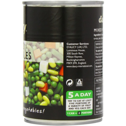 D'aucy Mixed Vegetables 400 g (Pack of 12) 1