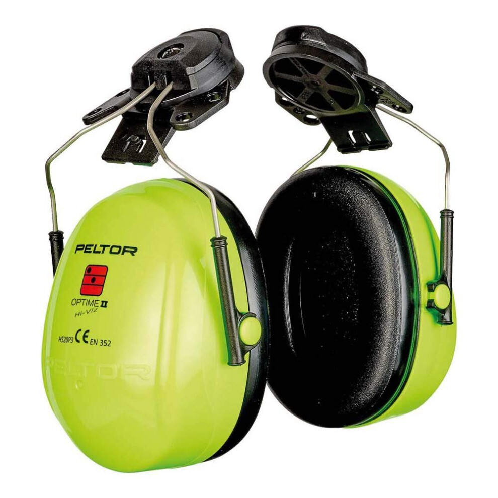 3M Peltor Optime Ii Earmuffs, 30 Db, Hi-Viz, Helmet Mounted, H520p3e-467-Gb 7000038210 4046719360499