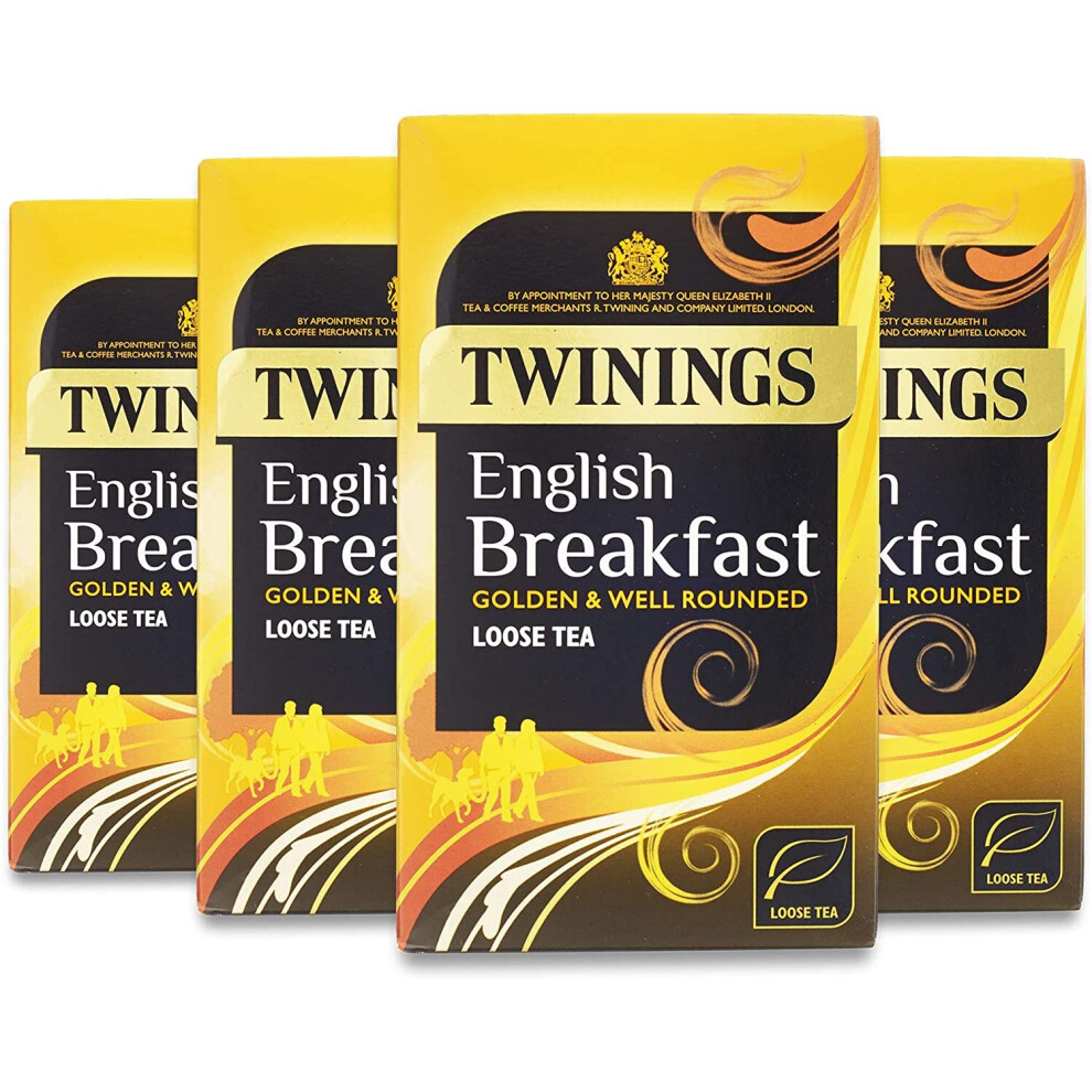 Twinings English Breakfast Loose Tea 125 g (Pack of 4)