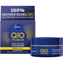 NIVEA Q10 Power Anti-Wrinkle + Firming Night Cream for Younger Looking Skin in 1 Pack (1 x 50 ml) Regenerating Night Cream Face Cream for Intensive Mo