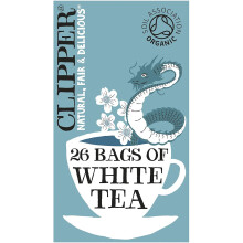 Clipper Organic White 26 Teabags (Pack of 6, Total 156 Teabags)