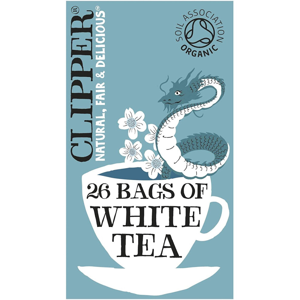 Clipper Organic White 26 Teabags (Pack of 6, Total 156 Teabags)