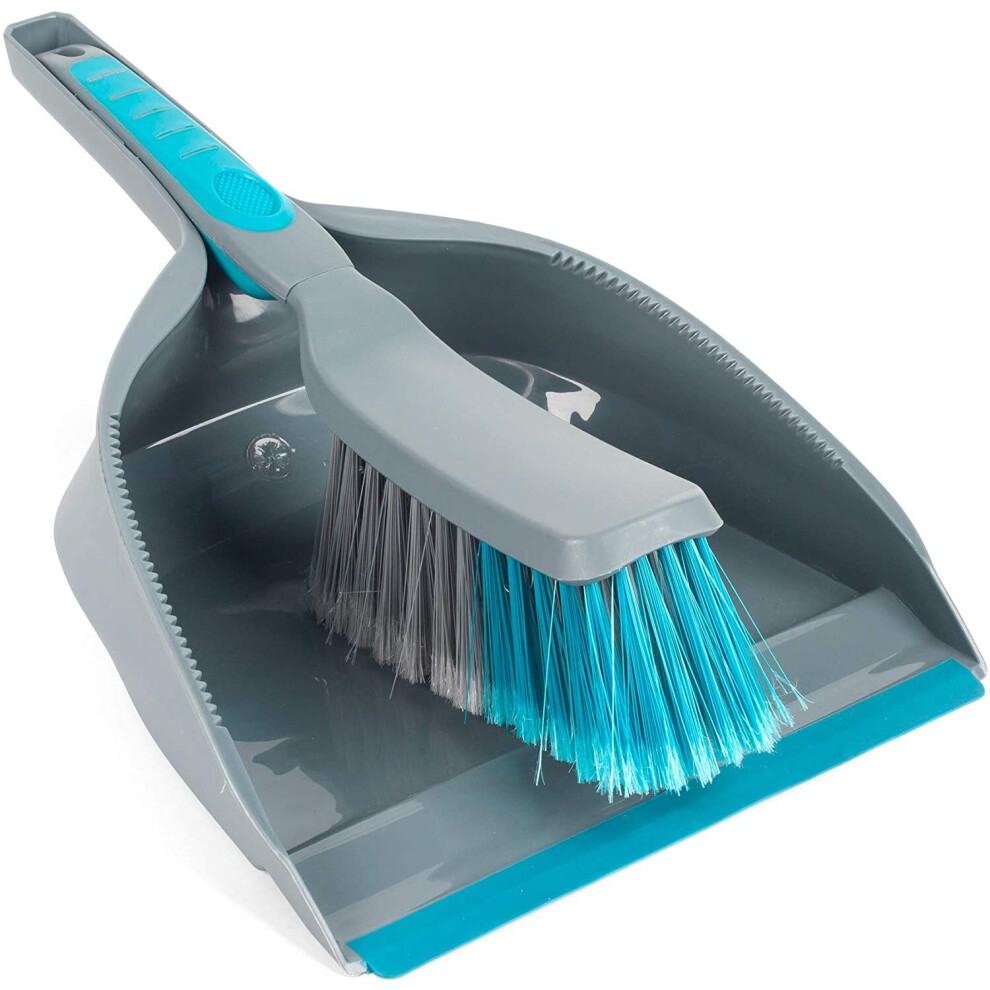 Beldray LA049254 Kitchen Dustpan and Brush, Grey / Blue