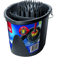 Vileda Wring & Go Patented Bucket for Easy Running, Grey, 48 x 29 x 39 cm