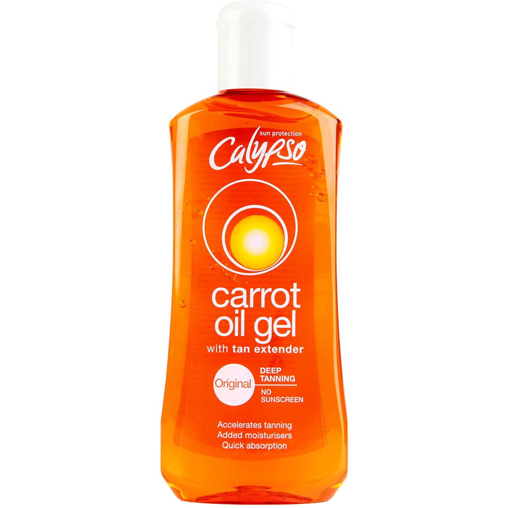 Calypso Carrot Oil Tan Extending Gel | Optimises Natural Tan | Added Moisturisers | 200Ml