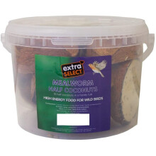 Extra Select Half Coconuts In Tub Mealworm 1x10