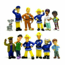 12pcs Fireman Sam & Crew Firefighters Firemen Action Figures Figurines Play Toy