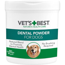Vet's Best Natural Dental Powder for Dogs |Clean Teeth and Fresh Breath - 90 g