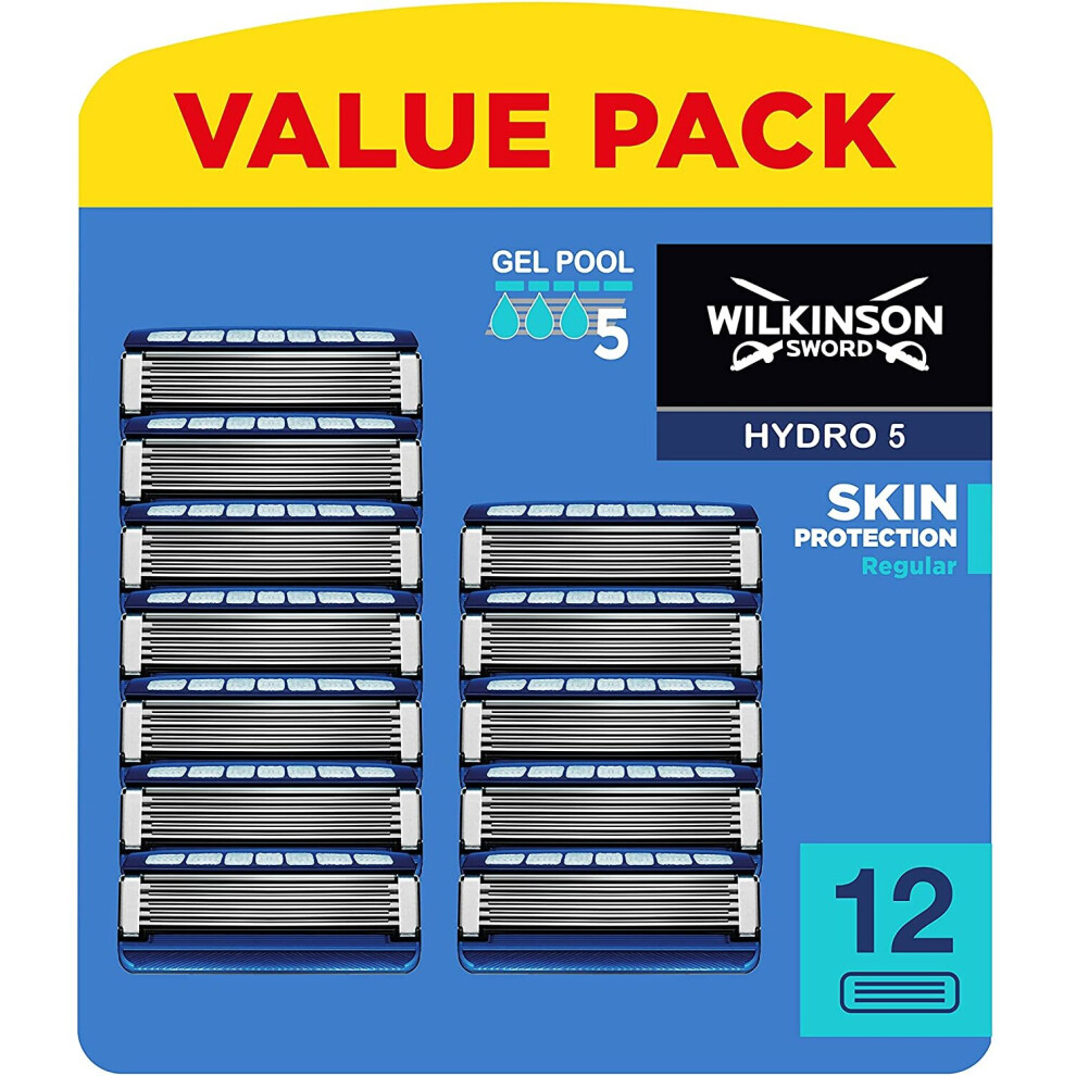 Wilkinson Sword Hydro 5 Skin Protection Men's Razor Blade Refills X 12