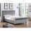 Serenity Crushed Velvet Double Bed Silver 1