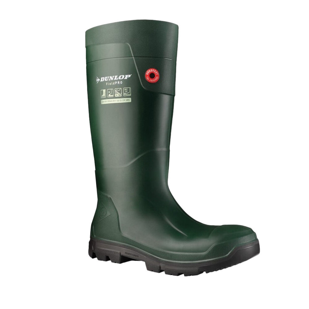 (6 UK, Green) Dunlop Unisex Adult FieldPro Full Safety Wellington Boots