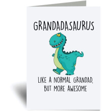 60 Second Makeover Grandadasaurus Greeting Card Grandad Dinosaur Fathers Day Funny Birthday
