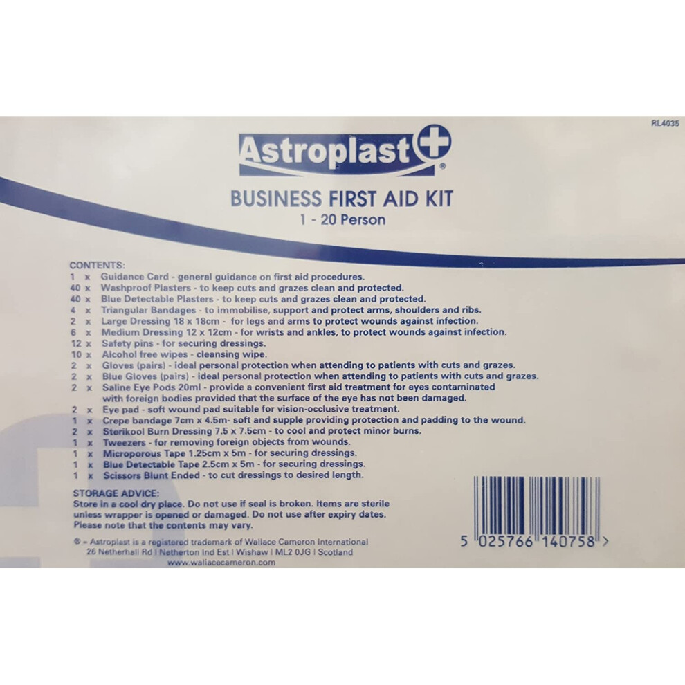 Astroplast Emergency Kit for 1-20 Person First Aid Kit Box