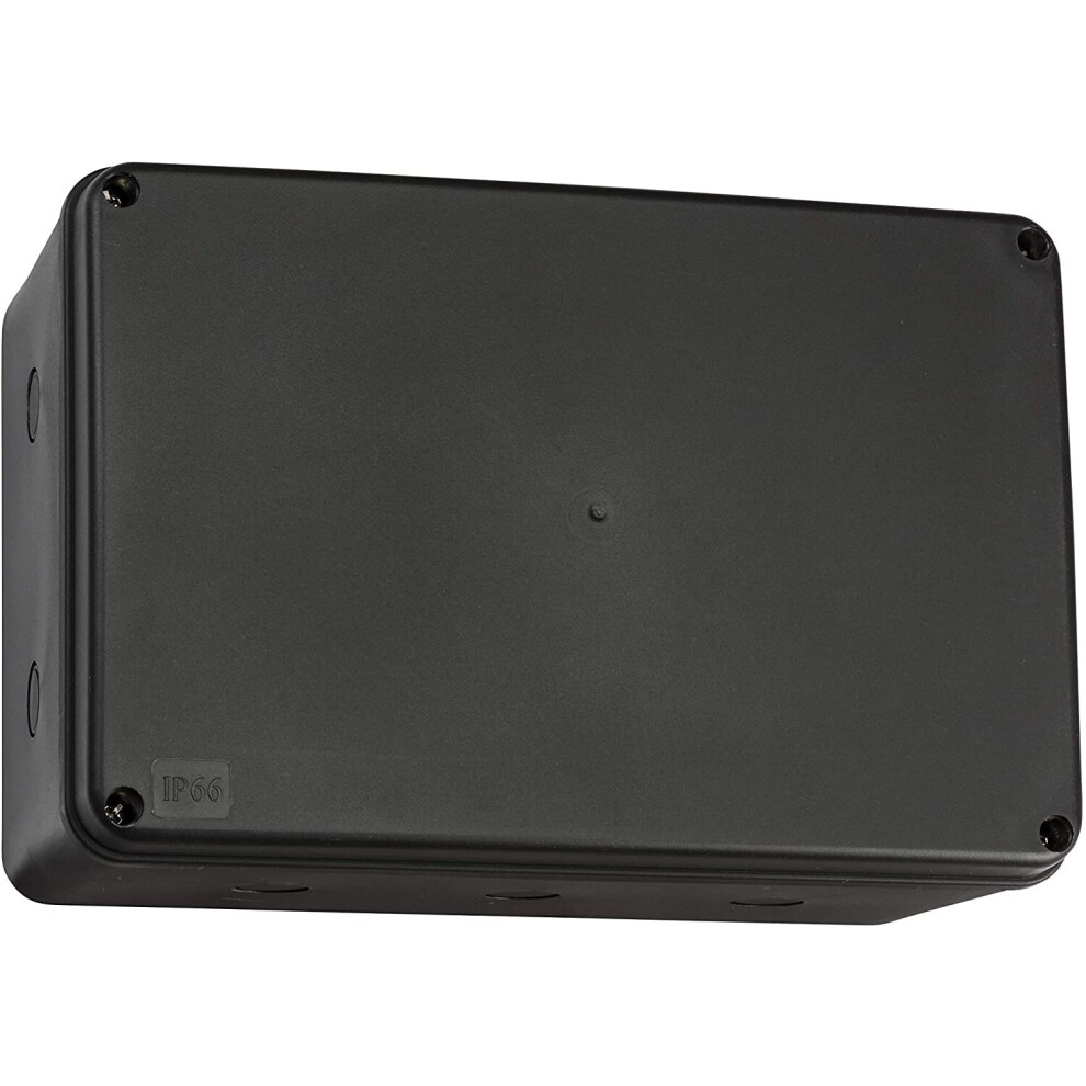 Knightsbridge Jb0010bk Extra Large Ip66 Weatherproof Enclosure In Black 5056270807349