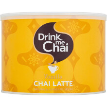 Drink me Chai Vanilla Chai Latte 1kg (Pack of 1) - Just Add Water, Vanilla Chai Latte Powder (50 Servings)