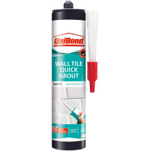 UniBond 2577444 Ultra Force Wall Tile Grout, Grout in Easy Apply Cartridge for Use with Standard Cartridge Gun, Waterproof Grout for Tiling, Grout Wh