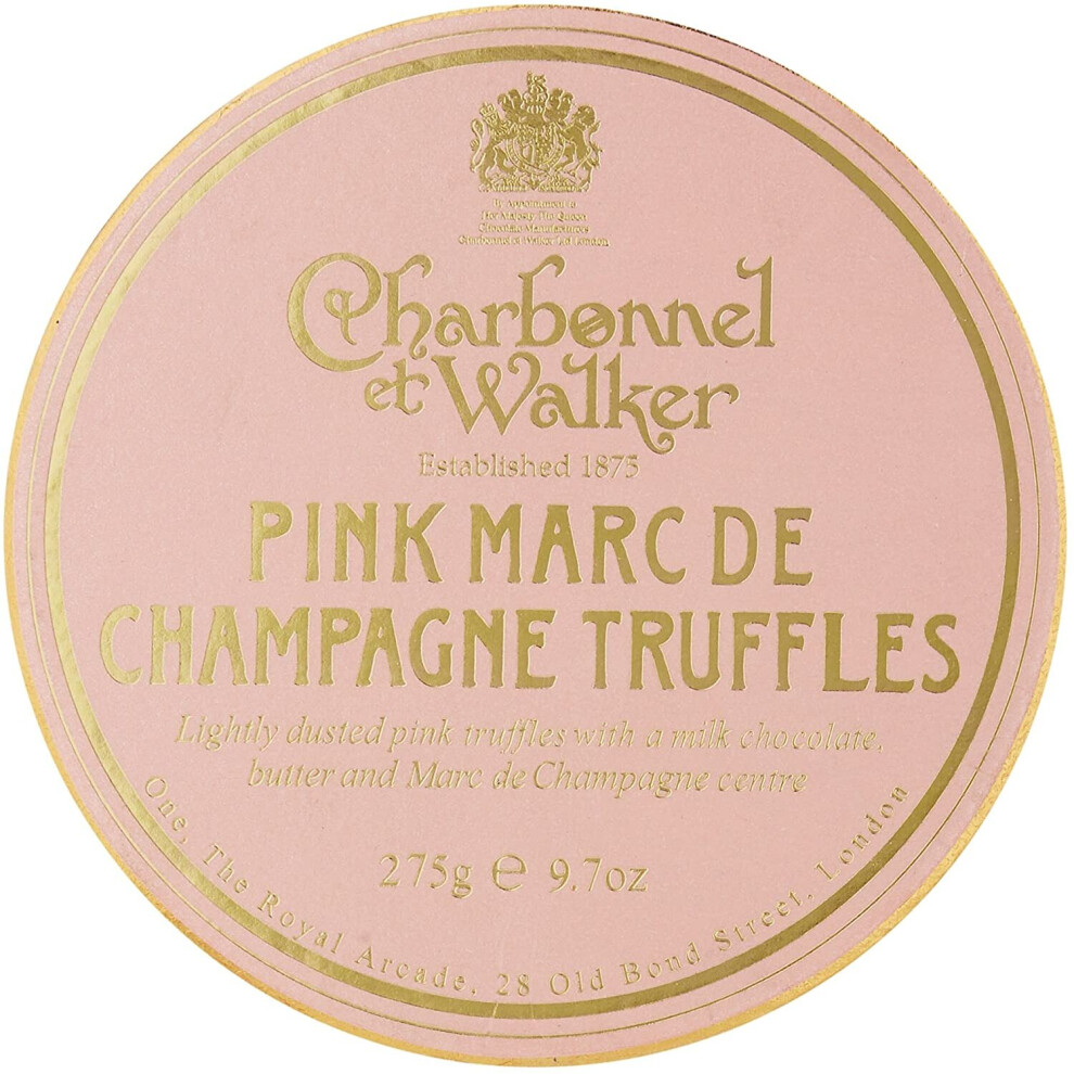 Charbonnel et Walker Double Layer Pink Marc de Champagne Truffles 275 g