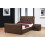 Caxton Storage PU Faux Leather Double Bed Brown 1