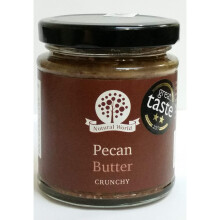 Nutural World - Crunchy Pecan Nut Butter (170g) Great Taste Award winner - Pure 100% single ingredient