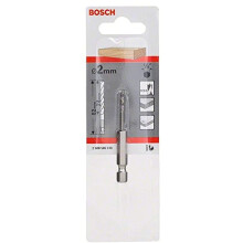 Bosch 2608595518 Hex Shank Wood Drill Bit, 2mm x 24mm x 62mm, Silver