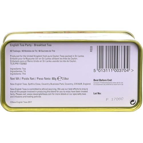 New English Teas Party Breakfast Teabag Tin 2