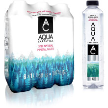 AQUA Carpatica Natural Still Mineral Water Virtually Nitrate Free 6 X 1 Litre