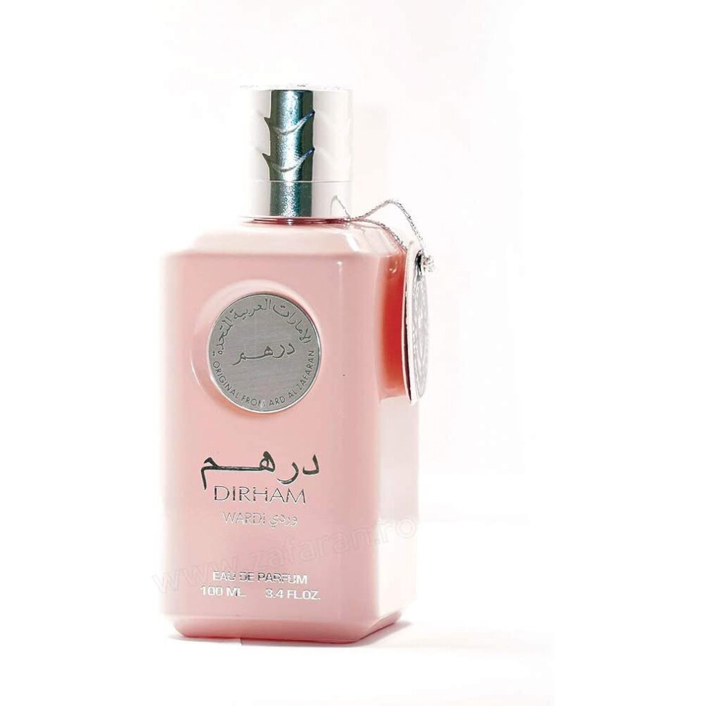 Dirham Wardi 100ml EDP arabian perfume for women jasmine, vanilla, rose fragrance long lasting spray