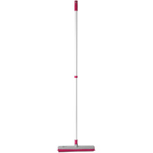 Kleeneze KL065315EU Electrostatic Rubber Head Floor Brush with Squeegee Edge, Pink/Grey
