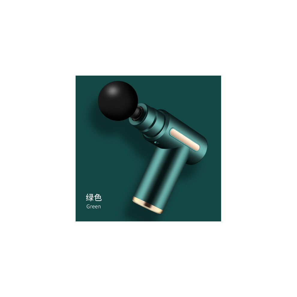 Green (Green) 6 Massage Head Fascia Massage Gun Percussion Massager Muscle Therapy Deep Tissue