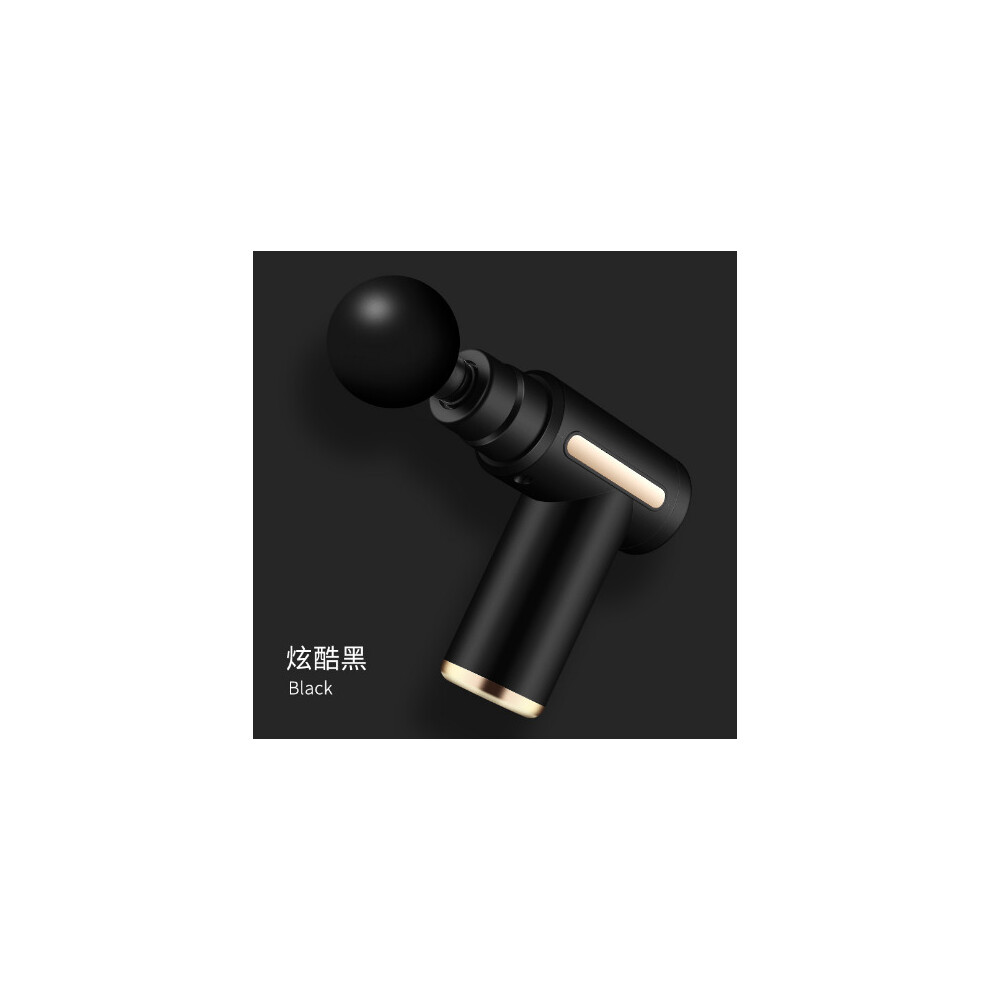 Black (Black) 6 Massage Head Fascia Massage Gun Percussion Massager Muscle Therapy Deep Tissue