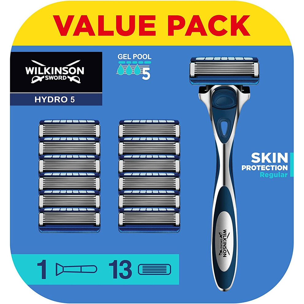 Wilkinson Sword Hydro 5 Skin Protection Men's Razor with 13 Refills