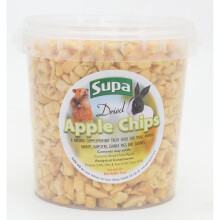 Supa Small Animal Apple Chips Tub, 1 Litre | Made From Human Grade Food Material | Excellent Treat For Your Pet