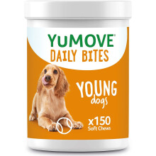 YuMOVE Daily Bites for Young Dogs - Clinically Proven Hip & Joint Support for Growing Joints (Under 6) - 150 Chews