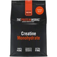 The Protein Works Creatine Monohydrate Powder | 100% Pure & Fine | Premium Grade Supplement For Lean Muscle Growth | Vegan | Orange Burst | 250 G