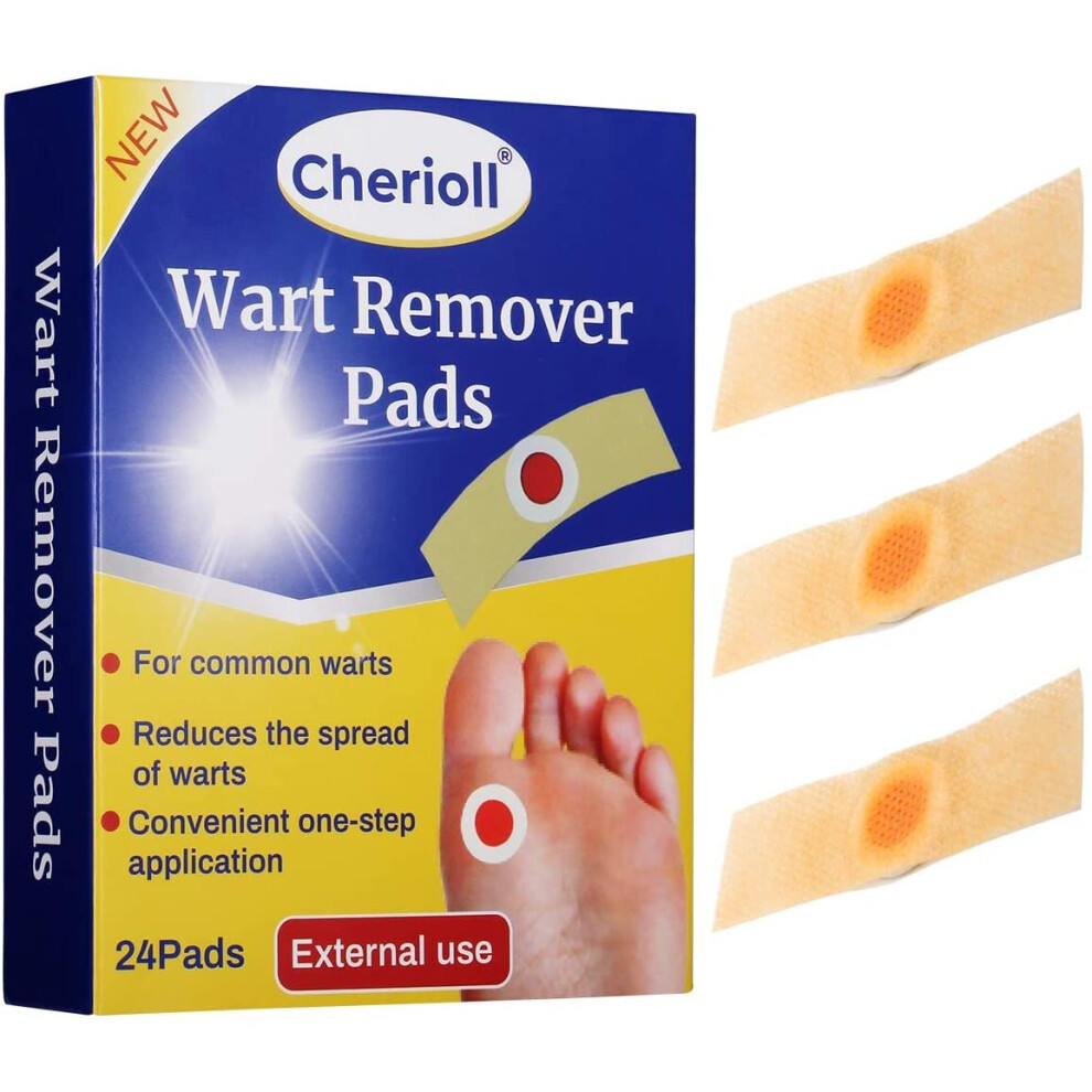 Cherioll Wart Remover, Wart Removal Plasters Pad, Foot Corn Removal Plaster With Hole, Feet Callus Remove, Soften Skin Cutin Sticker Cure Toe Protector, Relief