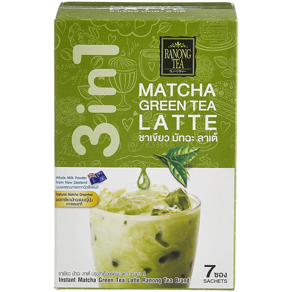 Ranong Tea 3 in 1 Latte Matcha Green 7 Sachets 161 g 161 g (Pack of 7) - Image 5