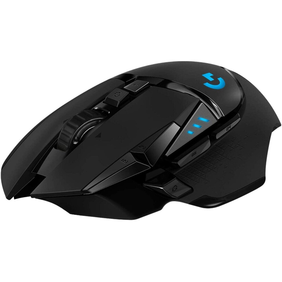 Logitech G502 Lightspeed Wireless Gaming Mouse, Hero 16K Sensor, 16,000 Dpi, Rgb, Adjustable Weights, 11 Programmable Buttons, Long Battery Life