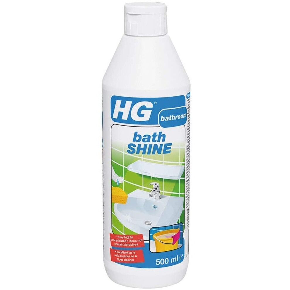 HG 145050106 Bath Shine 500 ml - Highly Concentrated Cleaner for Sanitary Appliances - Does Not Streak