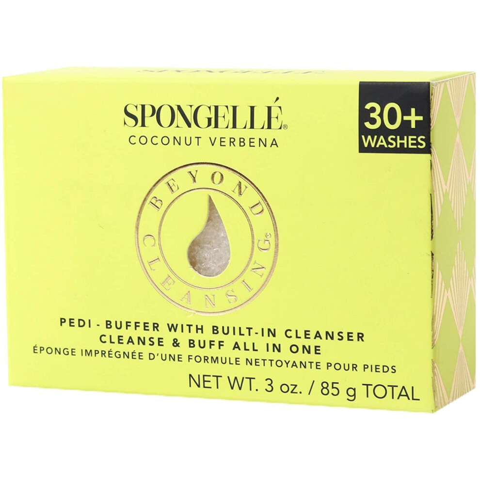 Spongelle Spongellã© Pedi-Buffer - Cleanse, Exfoliate & Polish Feet - Coconut Verbena