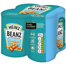 Heinz Beanz No Added Sugar, 415g (Pack of 4)