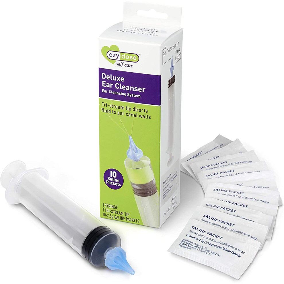Ezy Dose Ear Wax Removal Kit Deluxe Wax Remover Syringe For Ear Irrigation, 1 Count