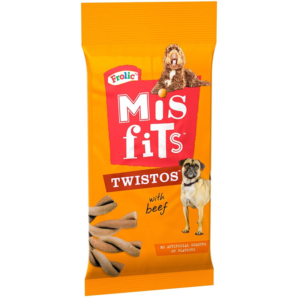 Misfits Twistos - Dog Treats with Beef, 18x105g