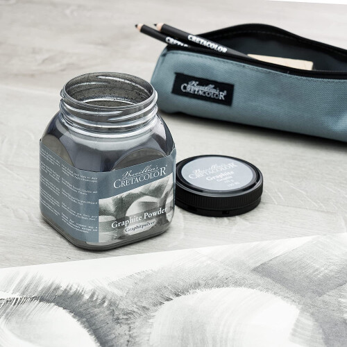 Cretacolor Graphite Powder Jar 150G Black 1