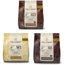 Callebaut Chocolate Bundle 3x400g Milk, Dark and White couverture callets