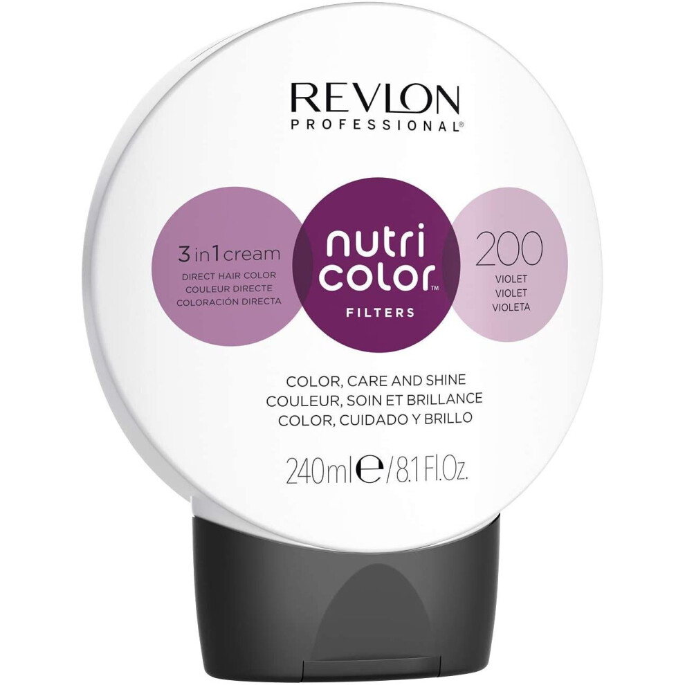 Revlon Nutri Color Filters, Semi Permanent Hair Colour Conditioner, 200 Violet, 240 ml