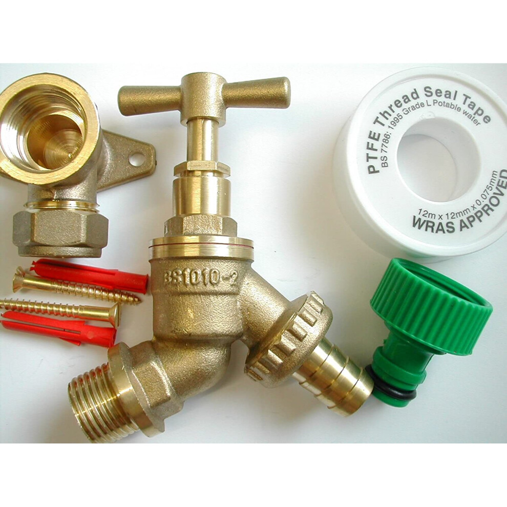 Outside Tap Kit With Back Plate Elbow And Accessories 798256136252