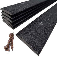 Pack of 5 Anti Slip Decking Strips 50mm x 1000mm Black