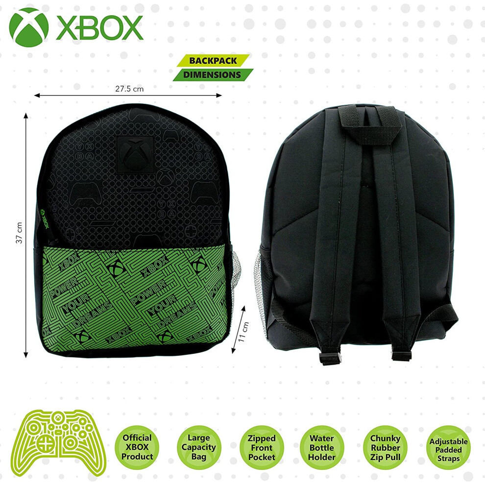 XBOX Backpack Rucksack Back to School X Box Accessories Backpack for Boys and Girls School Bag